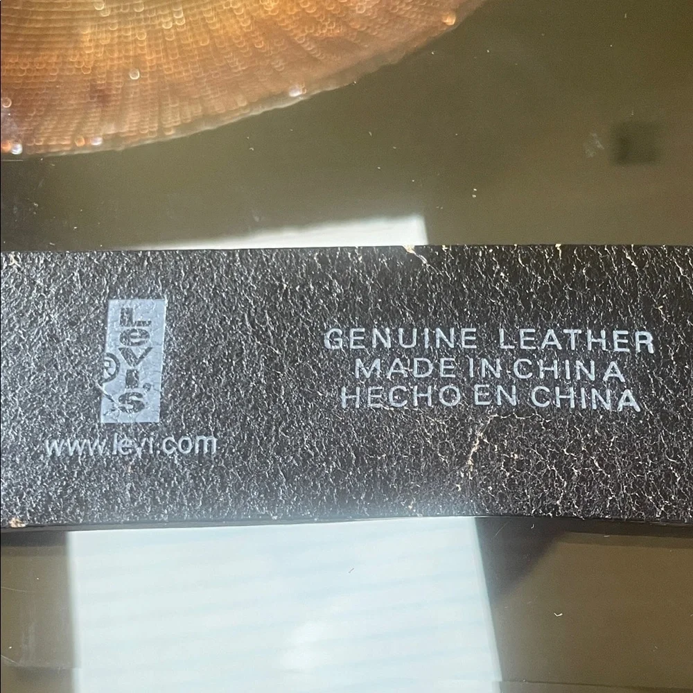 Levi's Classic Black Leather Belt Size 36